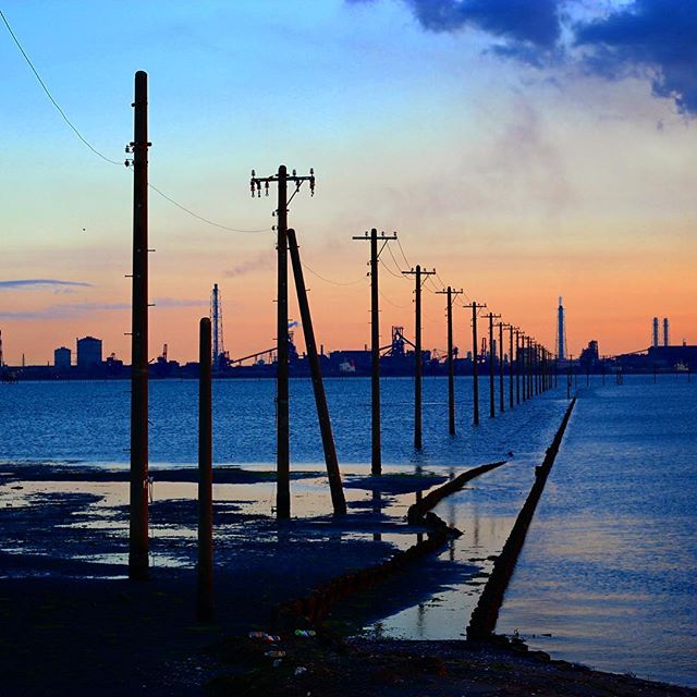 江川海岸　電柱