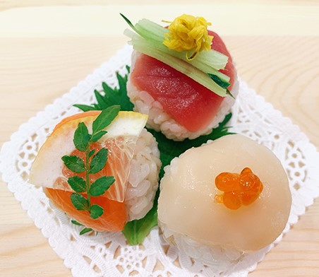 手まり寿司 3種